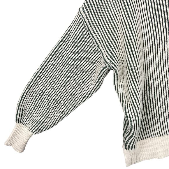 Aerie Beyond Chenille Striped Pullover Oversized Crewneck Sweater Size Small - Picture 3 of 10